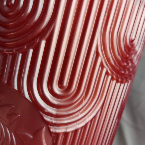 Starbucks 2023 Fall Pink Shimmer Shell Mermaid Scales Cold Cup Tumbler 24 oz - Picture 4 of 11